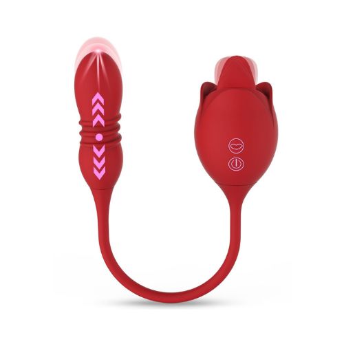 2-in-1 Rose Stimulator: 9 Modes G Spot Vibrator