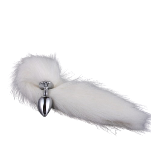 Metal Feather Fox Tail Anal Plug: Erotic Butt Plug for Adults