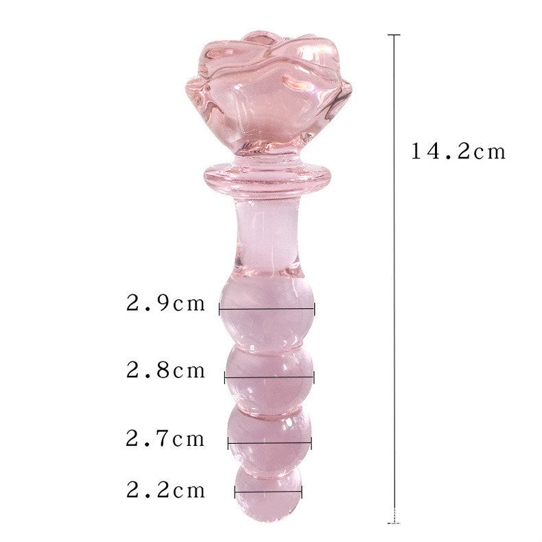 Flower Crystal Glass Anal Plug Masturbation Toys