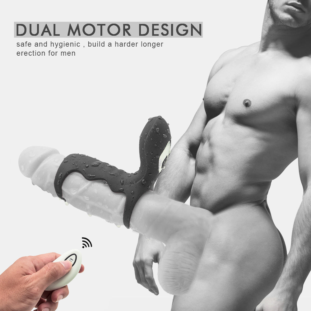 Muitar Vibration Delay Ring - Waterproof Silicone Massager for Men