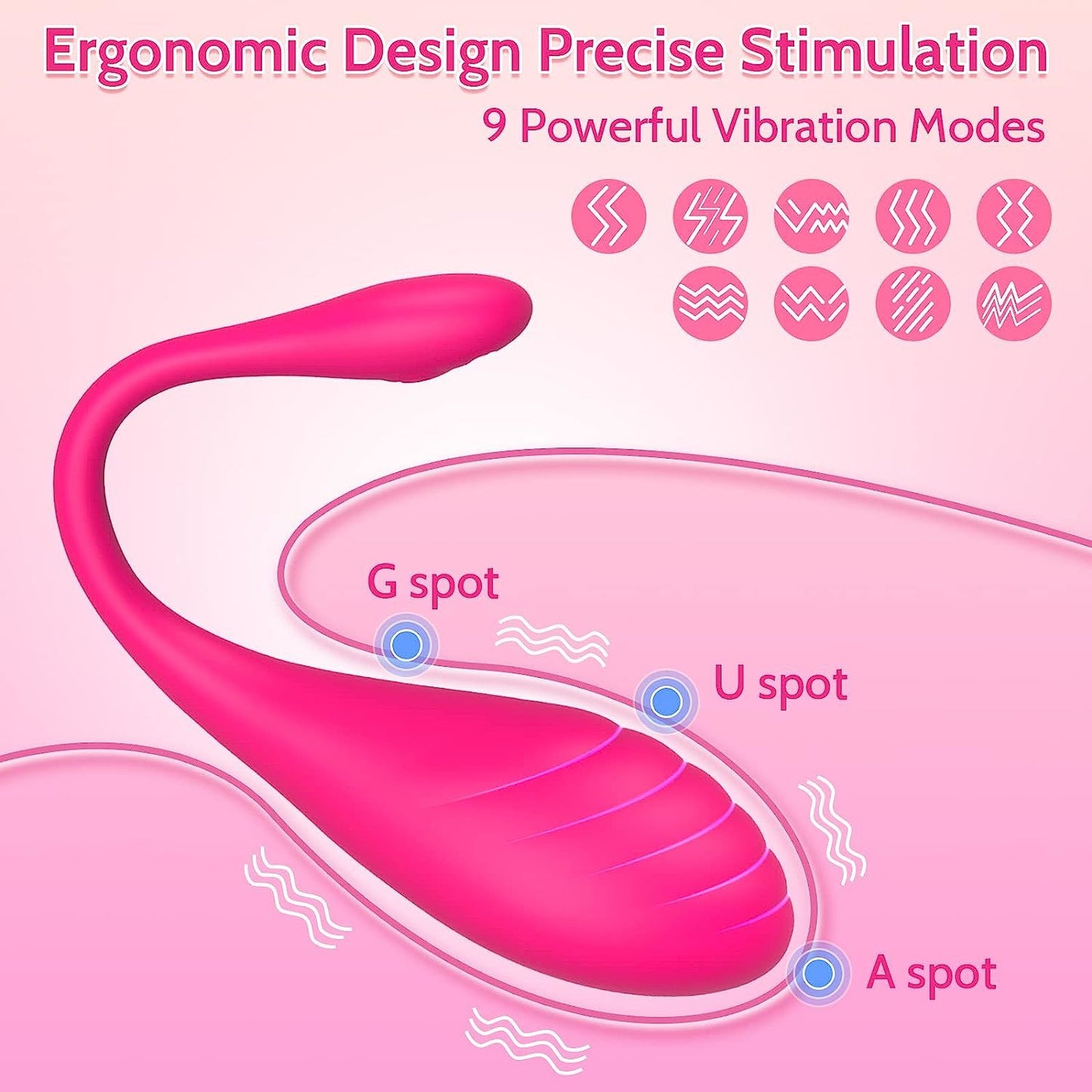 G Spot Vibrator with 9 Powerful Vibrations with App Control Vibrators