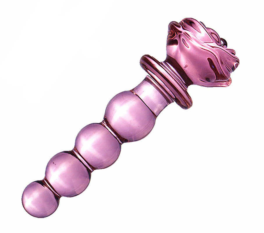 Flower Crystal Glass Anal Plug Masturbation Toys