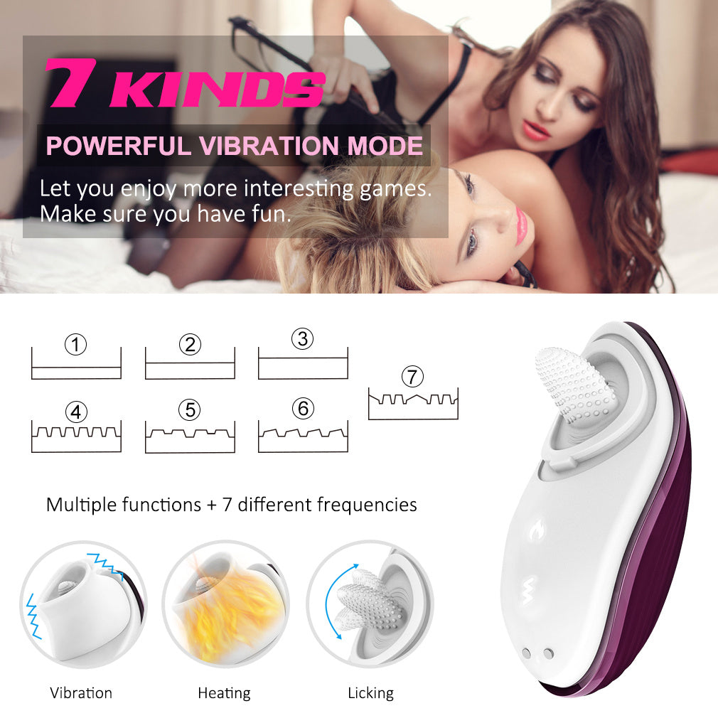 waterproof Licking Tongue Heating Oral Stimulator for women