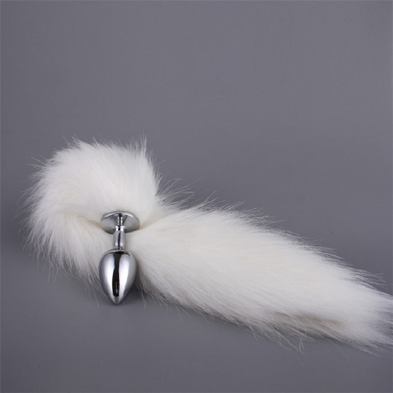 Metal Feather Fox Tail Anal Plug: Erotic Butt Plug for Adults