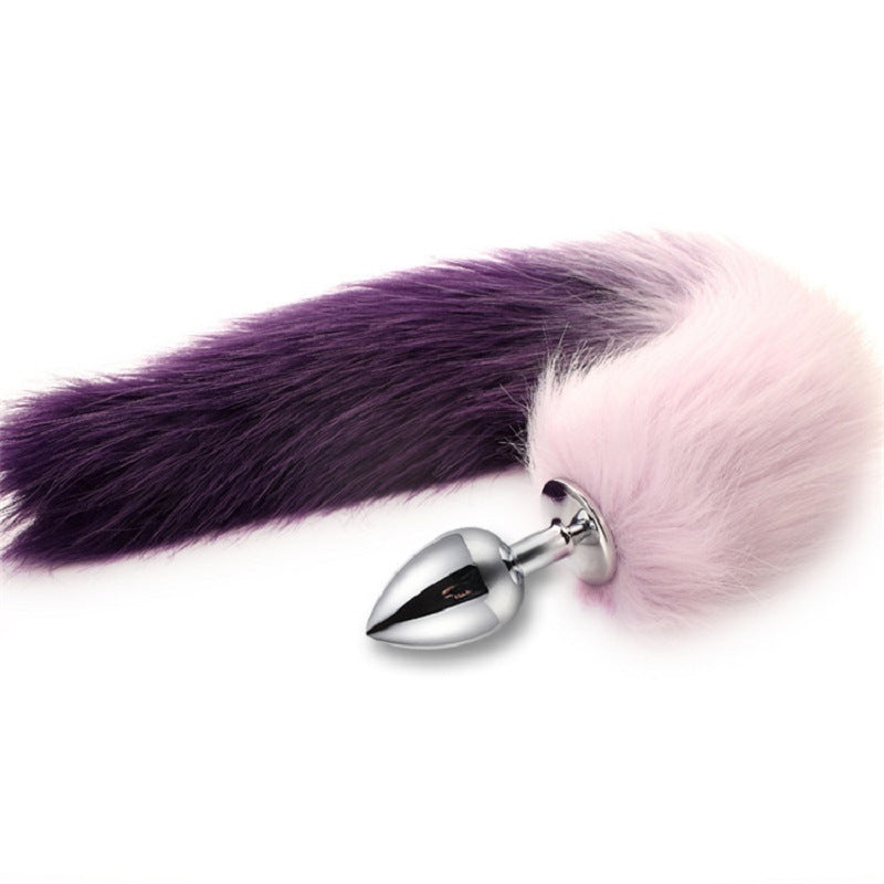 Metal Feather Fox Tail Anal Plug: Erotic Butt Plug for Adults