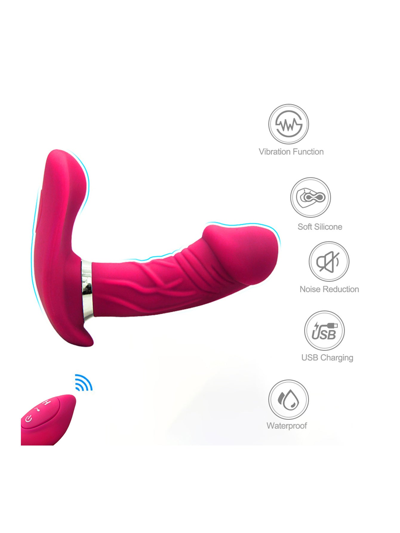 Wearable Butterfly Vibrator - Smart Heating, Double Silicone Vibrator