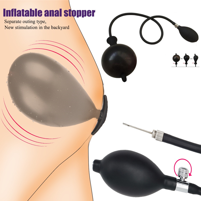 Inflatable Silicone Butt Plug - Adult Massager for Women and Men