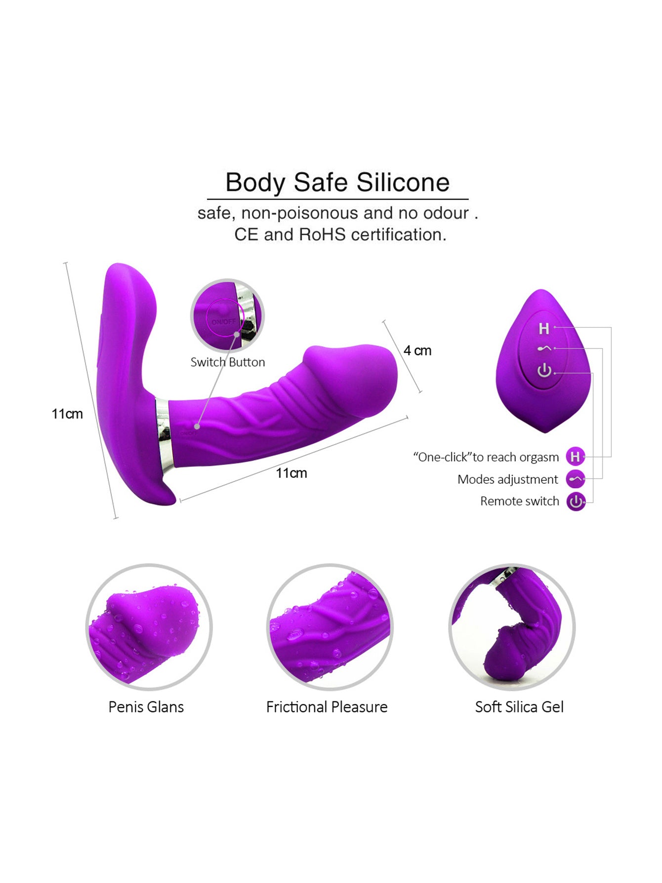 Wearable Butterfly Vibrator - Smart Heating, Double Silicone Vibrator