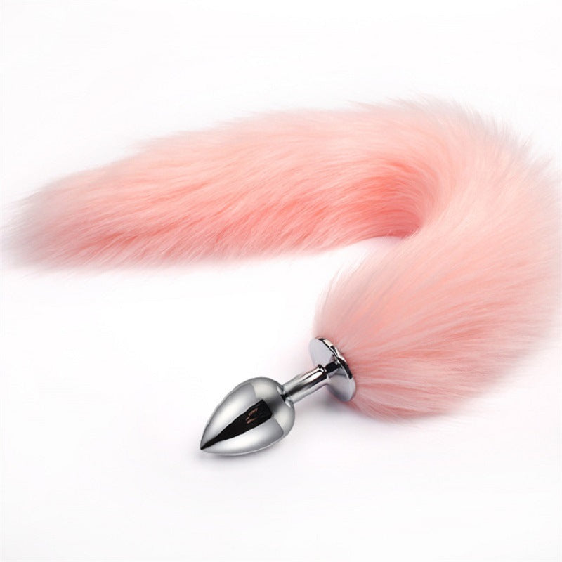 Metal Feather Fox Tail Anal Plug: Erotic Butt Plug for Adults