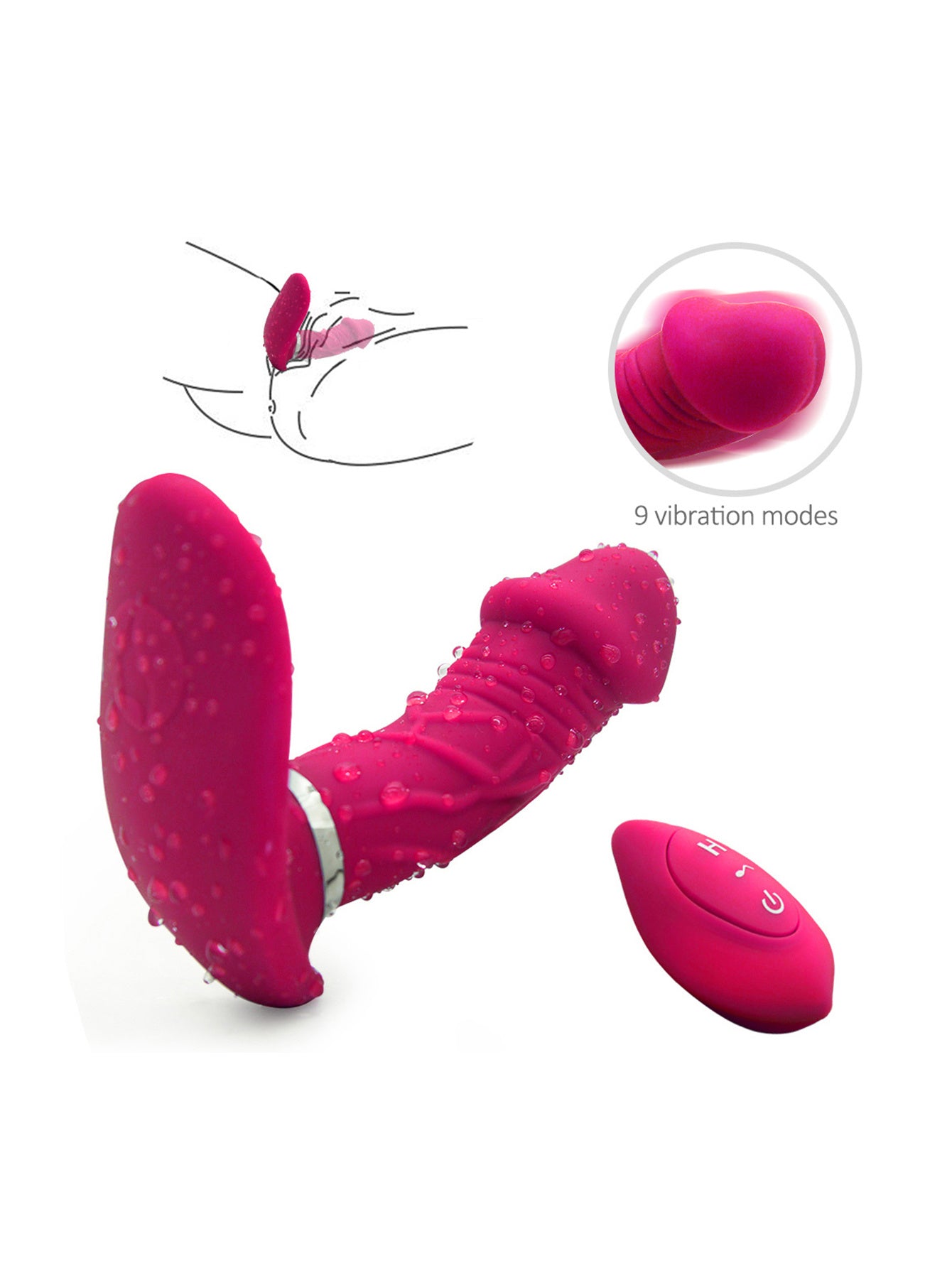 Wearable Butterfly Vibrator - Smart Heating, Double Silicone Vibrator