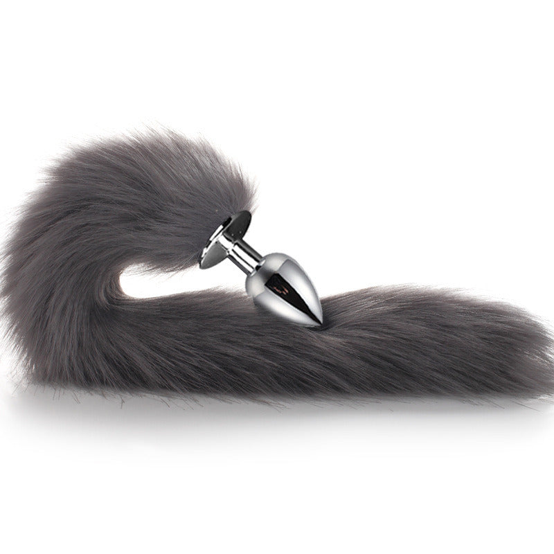 Metal Feather Fox Tail Anal Plug: Erotic Butt Plug for Adults