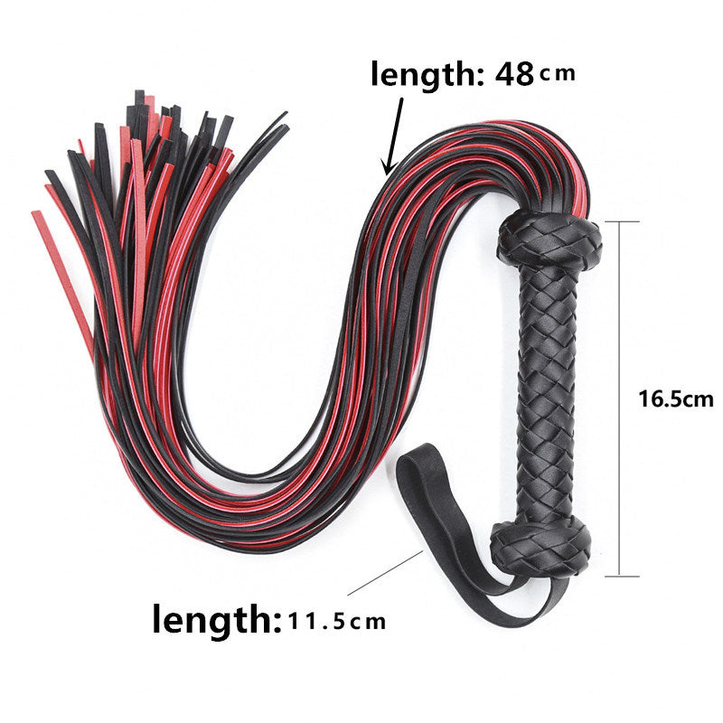 BDSM PU Leather Whip for Couples: Bondage Flogger for Adult Games