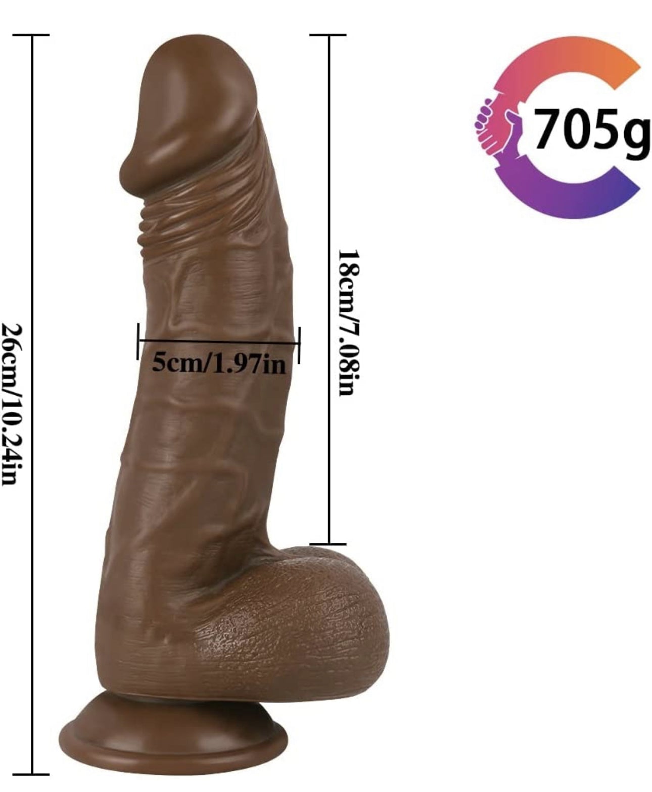 10-Inch Realistic Dildo - Large Size