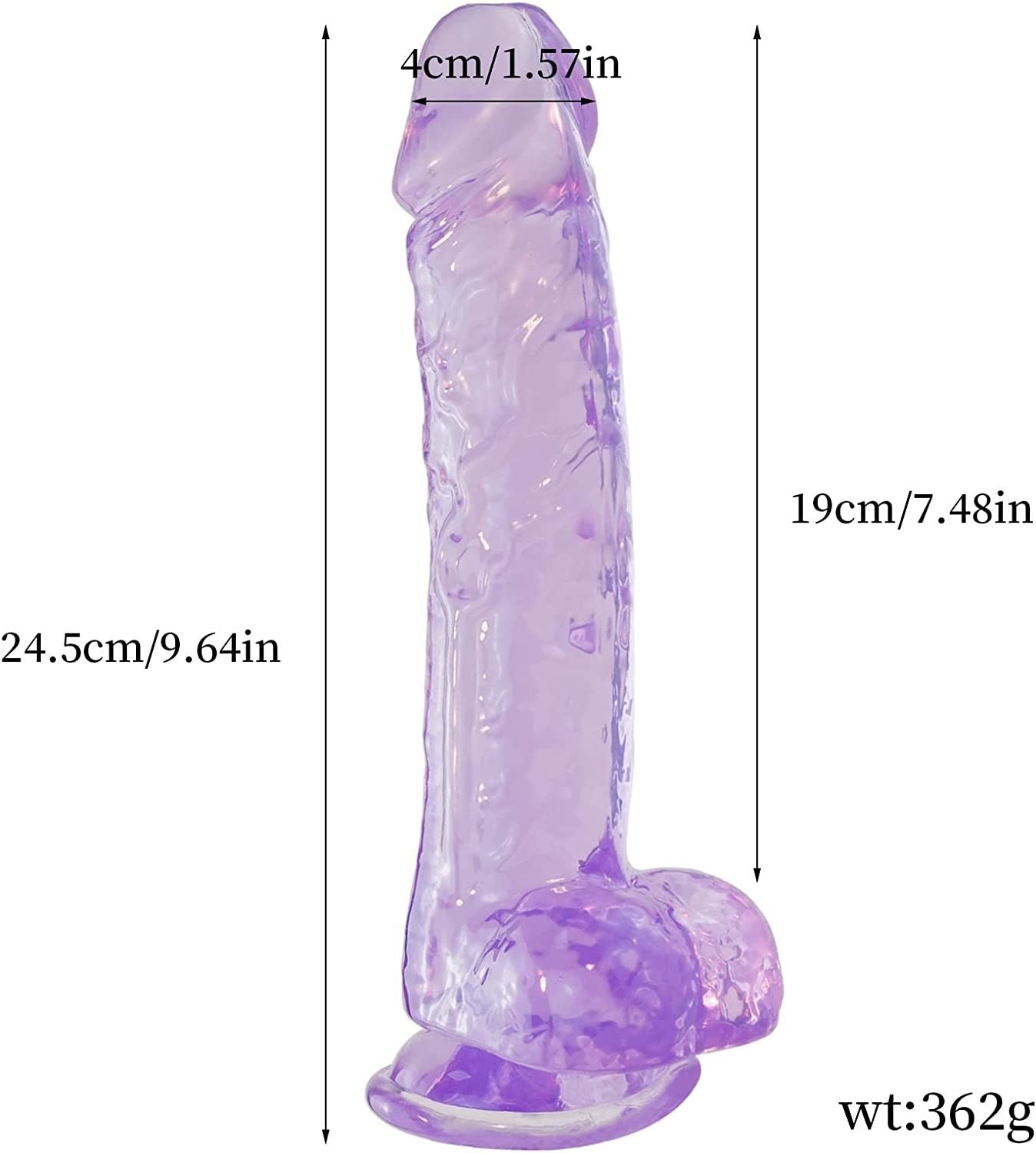 9 Inch Crystal Realistic Giant Dildo Silicone Adult Toys for Women