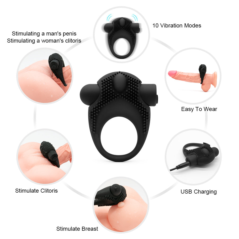 Double Locking Erection Ring for Improved Sexual Performance