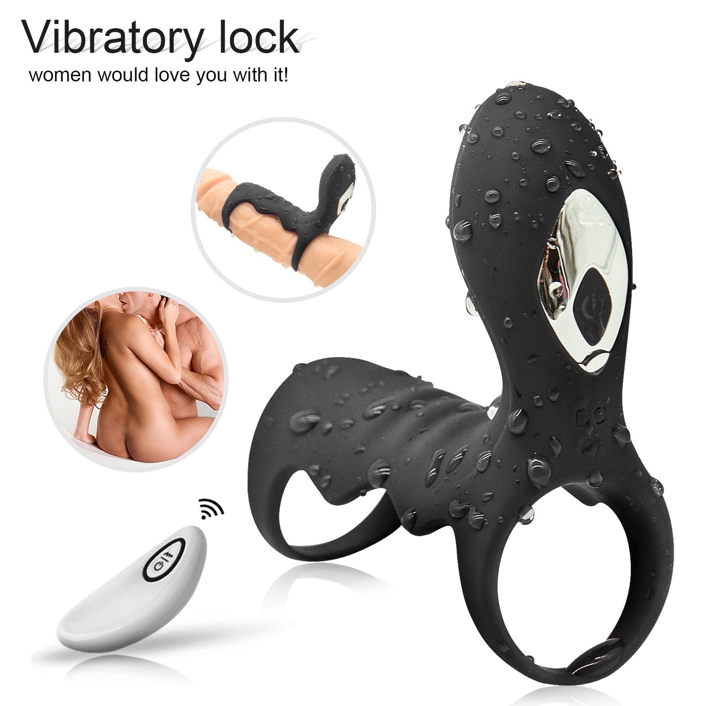 Muitar Vibration Delay Ring - Waterproof Silicone Massager for Men