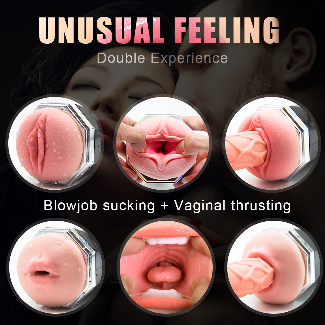 3-in-1 Male Masturbator - Realistic Textured