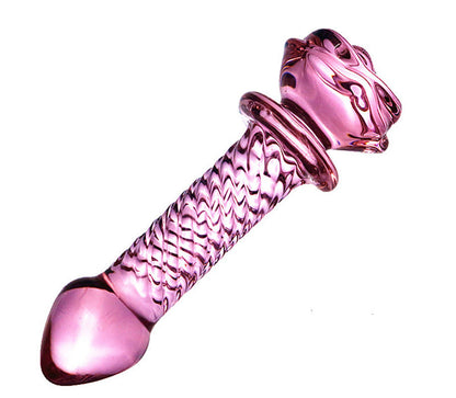 Flower Crystal Glass Anal Plug Masturbation Toys