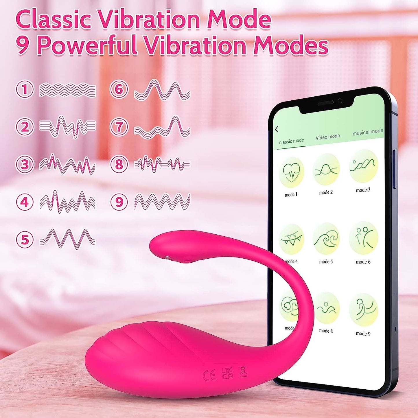 G Spot Vibrator with 9 Powerful Vibrations with App Control Vibrators