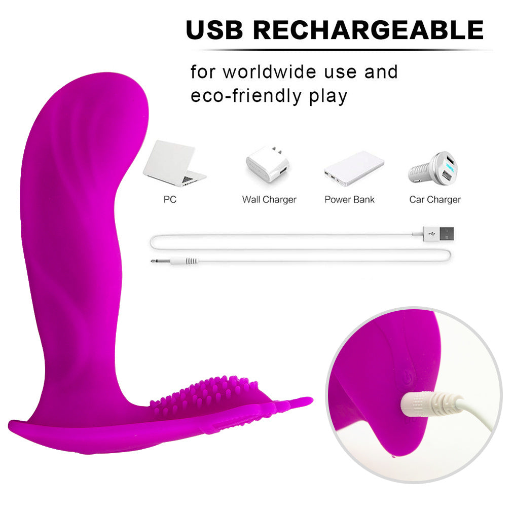 Silent Dual Motor Panty Vibrator - 10 Vibration Modes, USB Rechargeable, Waterproof