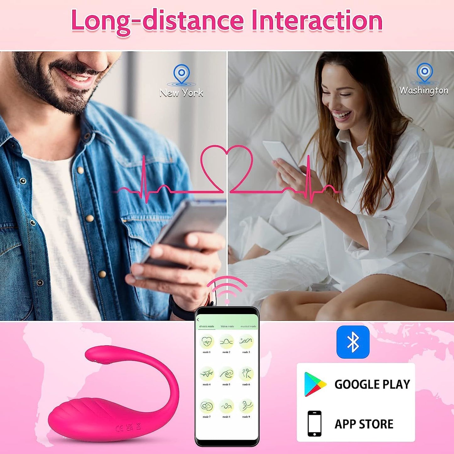 G Spot Vibrator with 9 Powerful Vibrations with App Control Vibrators