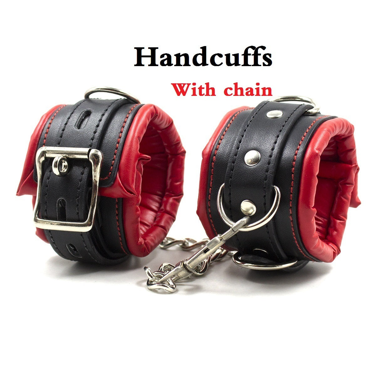 BDSM Leather Sex Toy Kit: Handcuffs, Whip, Gag, Nipple Clamps, Adult Fun